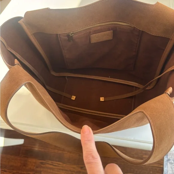 YSL Brown Suede Tote Bag - Picture 6 of 9
